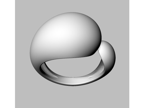 Bold Asymmetric Ring Modèles 3D en vedette