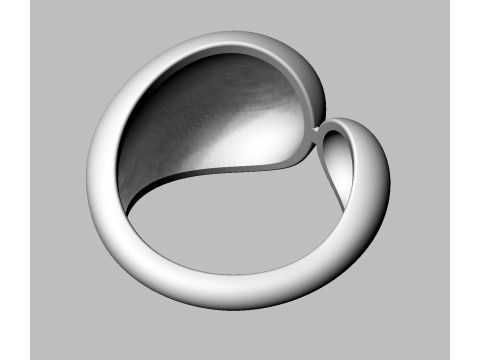 Bold Asymmetric Ring Modèles 3D en vedette