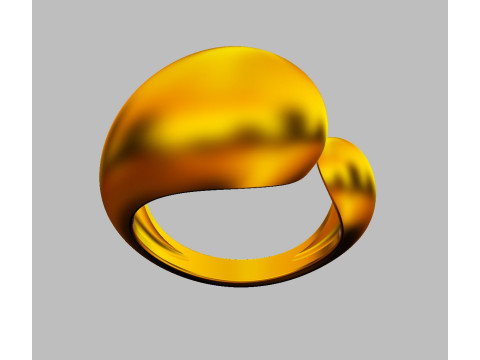 Bold Asymmetric Ring Modèles 3D en vedette