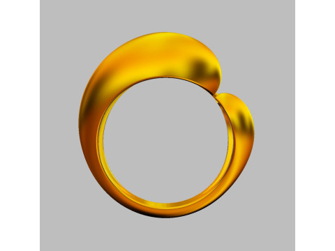 Bold Asymmetric Ring Modèles 3D en vedette