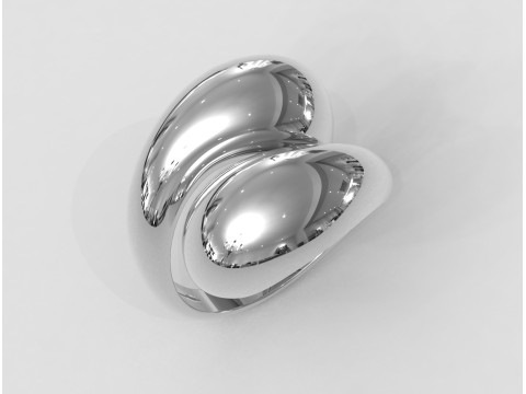 Bold Symmetrical Ring 3D Baskı Modeli