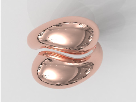 Bold Symmetrical Ring 3D Baskı Modeli