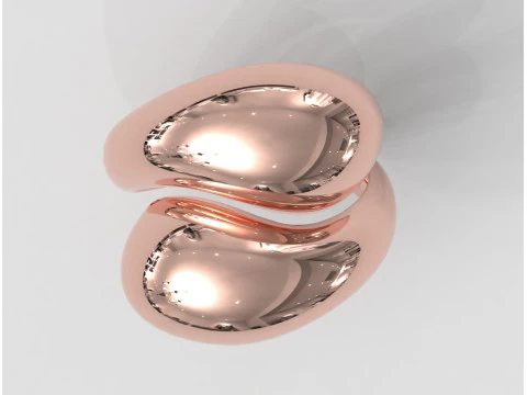 Anel Sim&eacute;trico Ousado Modelo de Impressão 3D