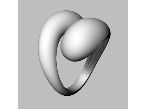 Anel Sim&eacute;trico Ousado Modelo de Impressão 3D