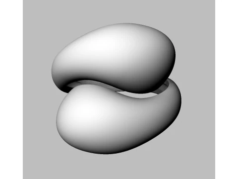 Anel Sim&eacute;trico Ousado Modelo de Impressão 3D