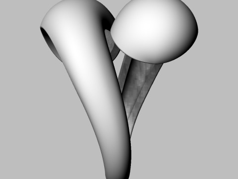 Bold Symmetrical Ring 3D Baskı Modeli