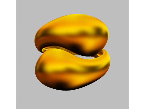 Anel Sim&eacute;trico Ousado Modelo de Impressão 3D