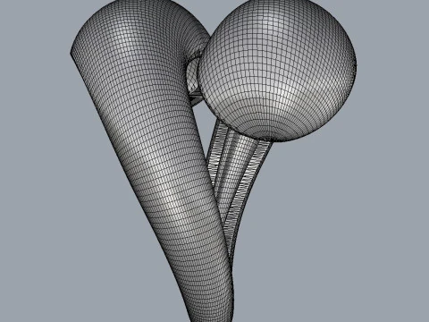 Anel Sim&eacute;trico Ousado Modelo de Impressão 3D
