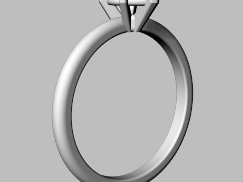 8mm x 5mm Marquise Gemstone Classic Ring 3D Print Model