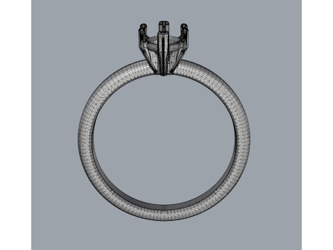 8mm x 5mm Marquise Gemstone Classic Ring 3D Print Model