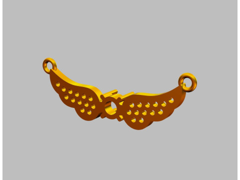 Diamond Wings Necklace 3D 打印模型