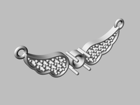 Diamond Wings Necklace 3D 打印模型