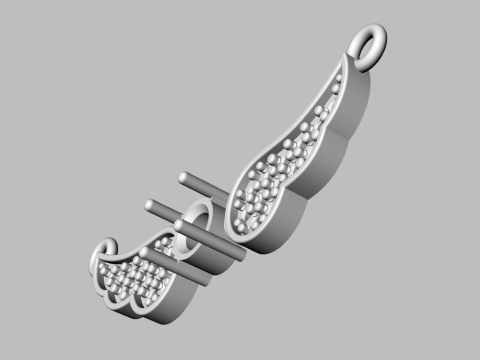 Diamond Wings Necklace 3D 打印模型