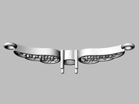 Diamond Wings Necklace 3D 打印模型
