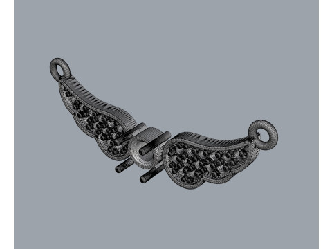 Diamond Wings Necklace 3D 打印模型
