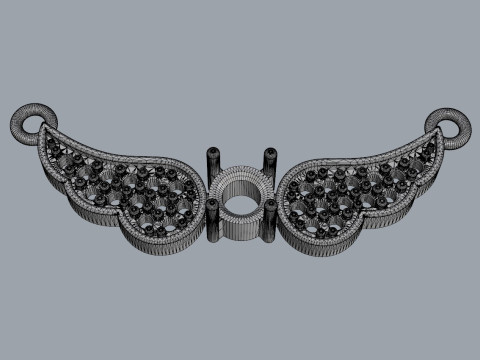 Diamond Wings Necklace 3D 打印模型