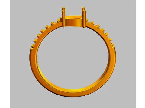 Pear Gemstone Ring 3D Print Model