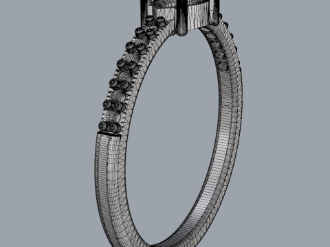 Pear Gemstone Ring 3D 프린트 모델