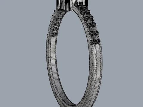 Pear Gemstone Ring 3D Print Model