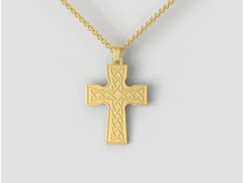 Celtic Knot Cross Pendant 3D Print Model