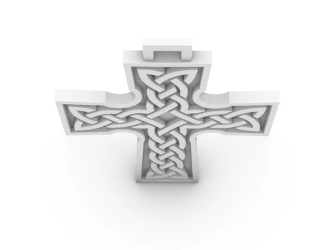 Celtic Knot Cross Pendant 3D Print Model