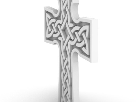 Celtic Knot Cross Pendant Model Cetak 3D
