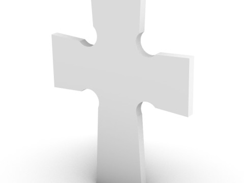 Celtic Knot Cross Pendant Model Cetak 3D