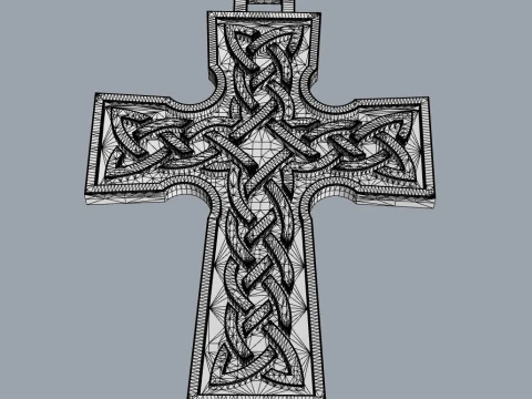 Celtic Knot Cross Pendant 3D Print Model