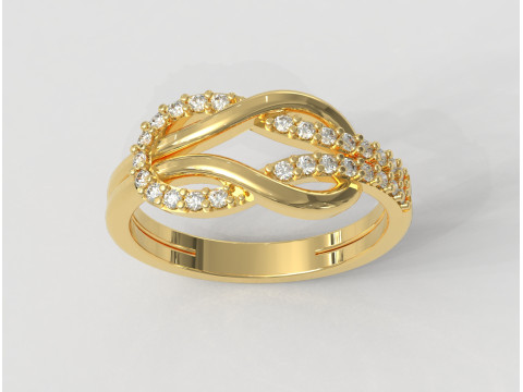 Diamond Knot Ring 3D Print Model