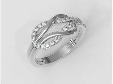 Diamond Knot Ring 3D 打印模型
