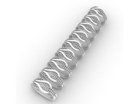 Diamond Knot Ring 3D 打印模型