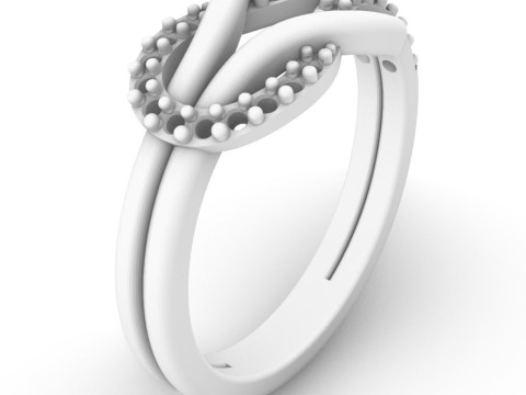 Diamond Knot Ring 3D 打印模型