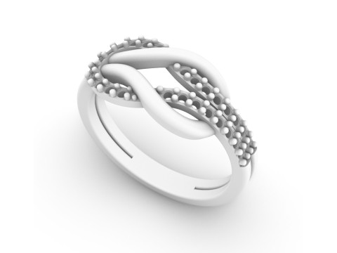 Diamond Knot Ring 3D 打印模型