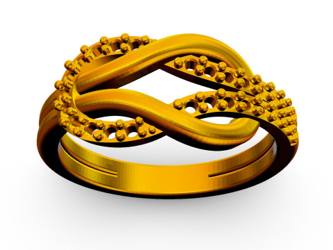Diamond Knot Ring 3D 打印模型