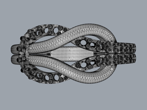 Diamond Knot Ring 3D 打印模型