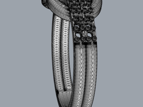 Diamond Knot Ring 3D 打印模型