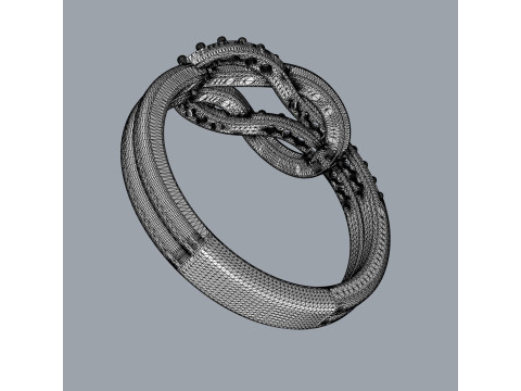 Diamond Knot Ring 3D 打印模型