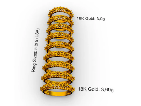 Openwork Diamond Ring 3D Print Model