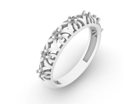 Openwork Diamond Ring 3D Print Model