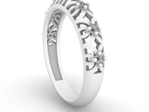 Openwork Diamond Ring 3D Print Model