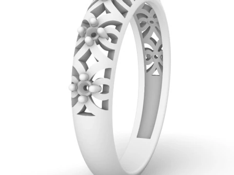 Openwork Diamond Ring 3D Print Model