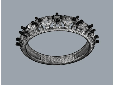 Openwork Diamond Ring 3D Print Model