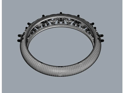 Openwork Diamond Ring 3D Print Model