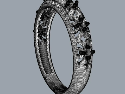 Openwork Diamond Ring 3D Print Model
