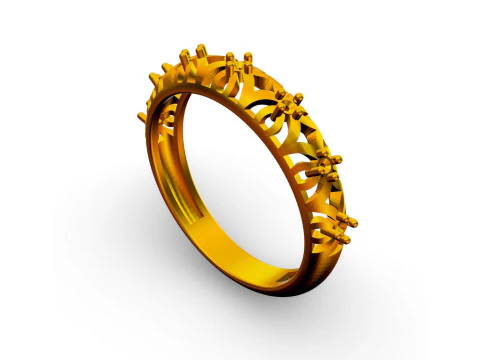Openwork Diamond Ring 3D Print Model