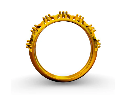 Openwork Diamond Ring 3D Print Model