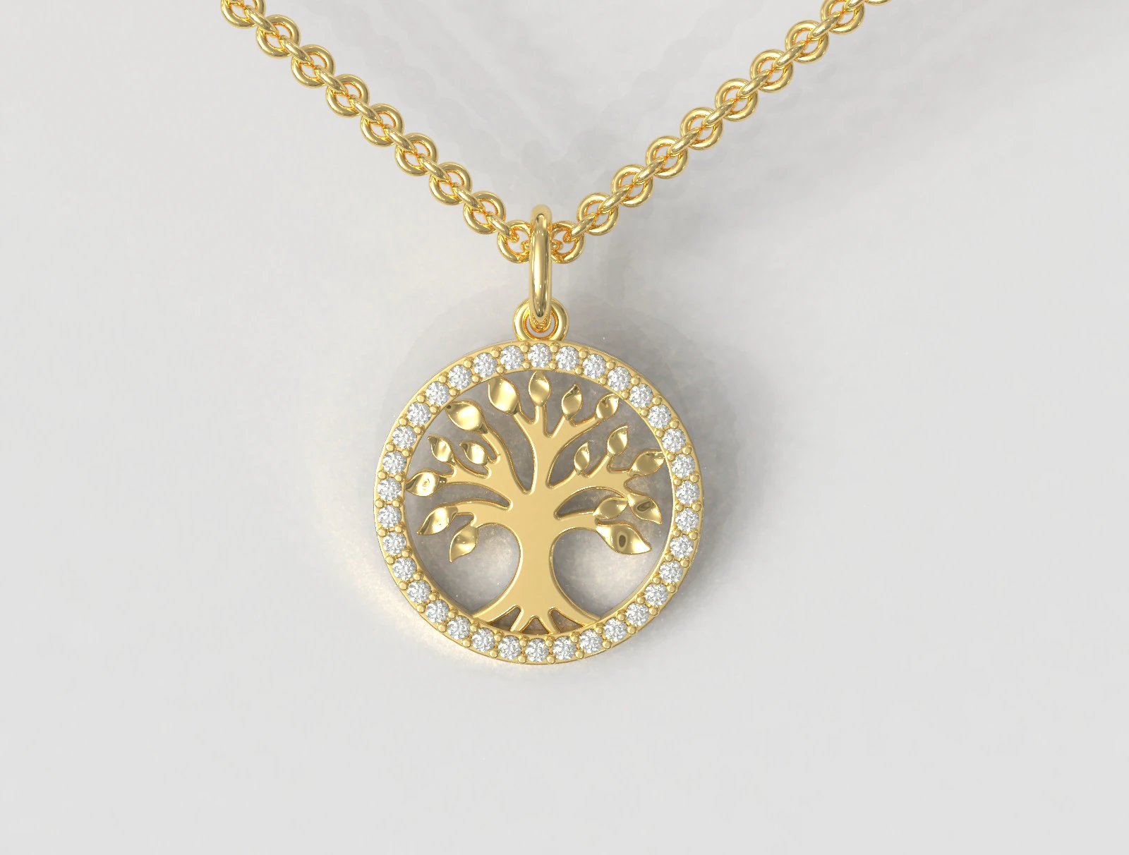 Tree of Life Diamond Pendant 3D Print Model .c4d .max .obj .3ds .fbx .stl .blend 