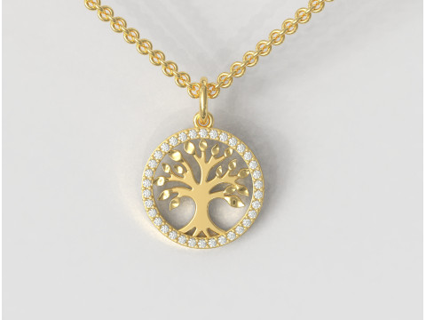 Tree of Life Diamond Pendant Modello di stampa 3D