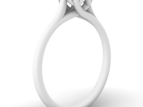 5mm Diamond Engagement Ring 3D Print Model