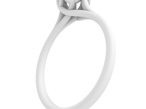 5mm Diamond Engagement Ring 3D Print Model
